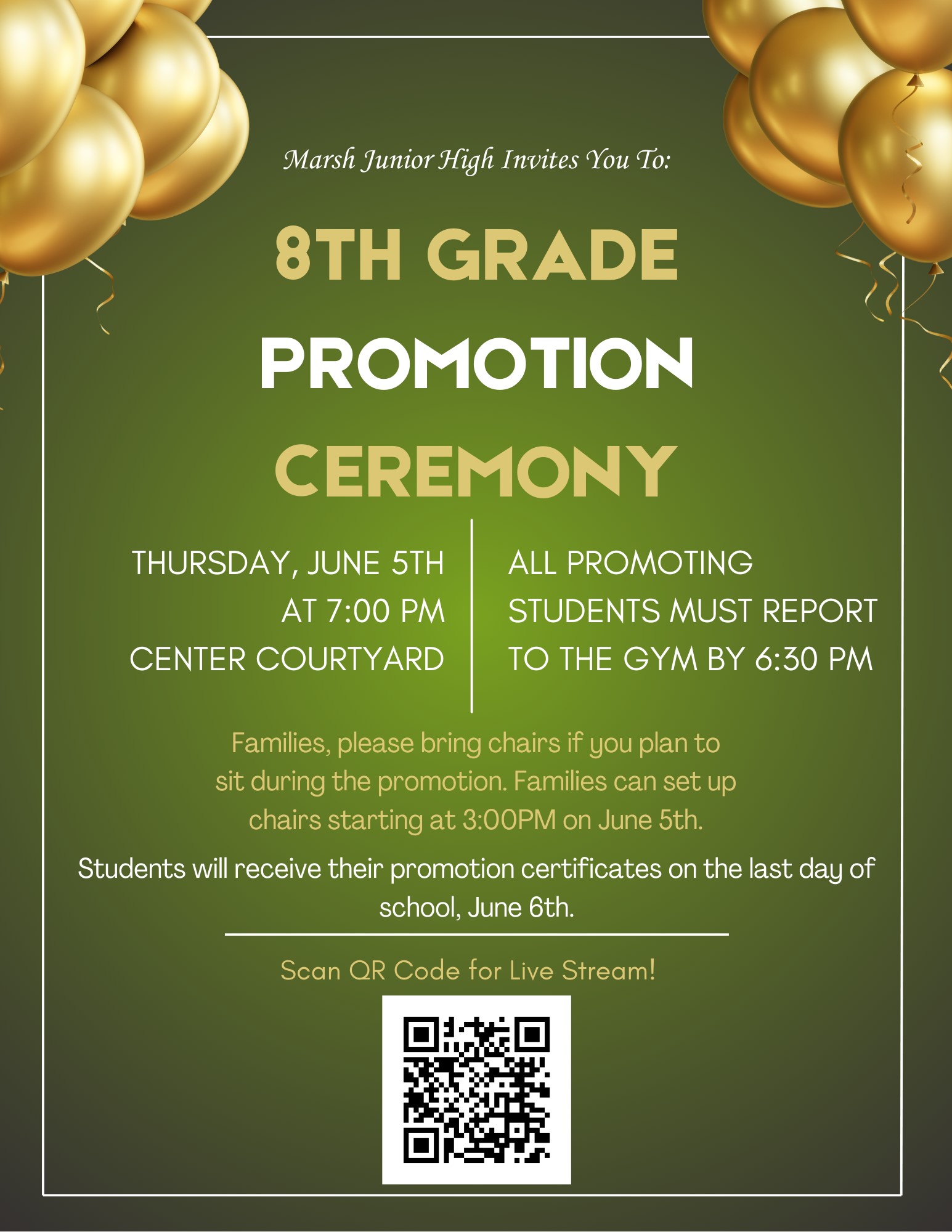 promotion ceremony flyer