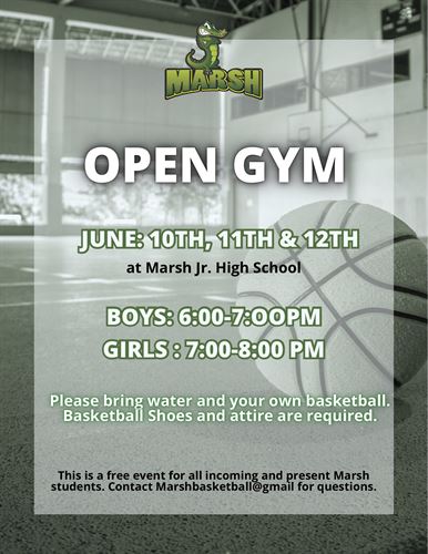 open gym-june 10th-11th&12th 