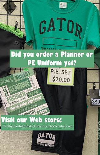 Gator store ad - PE clothes and planners 8 2021 