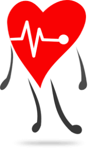 A heart with a heartbeat icon