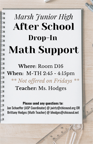 Math support after school 1 26 2022